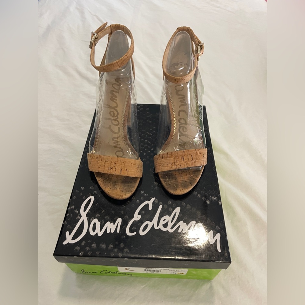 Sam Edelman Yaro Block Heel Sandal Cork | size: 5.5